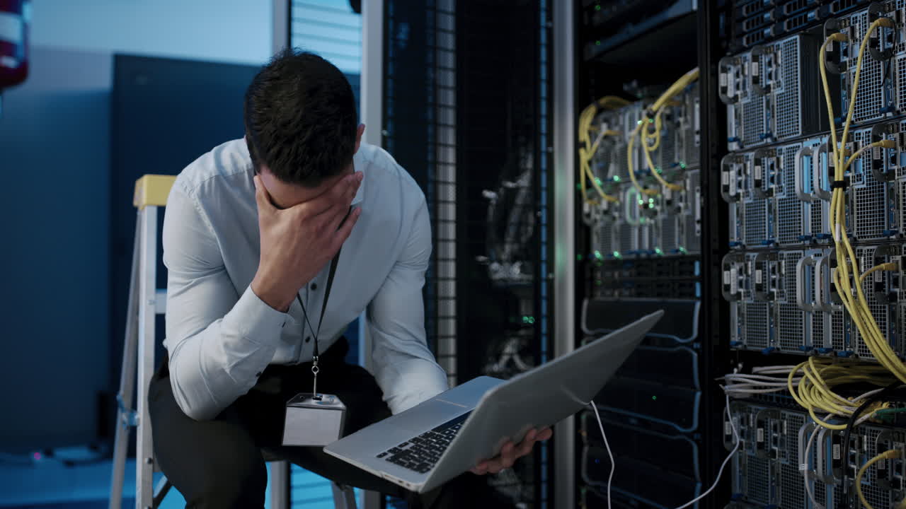 un joven usando una computadora portátil