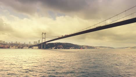 bosporus bridge (fatih sultan mehmet bridge)connect between two continental asia and europe in istanbul