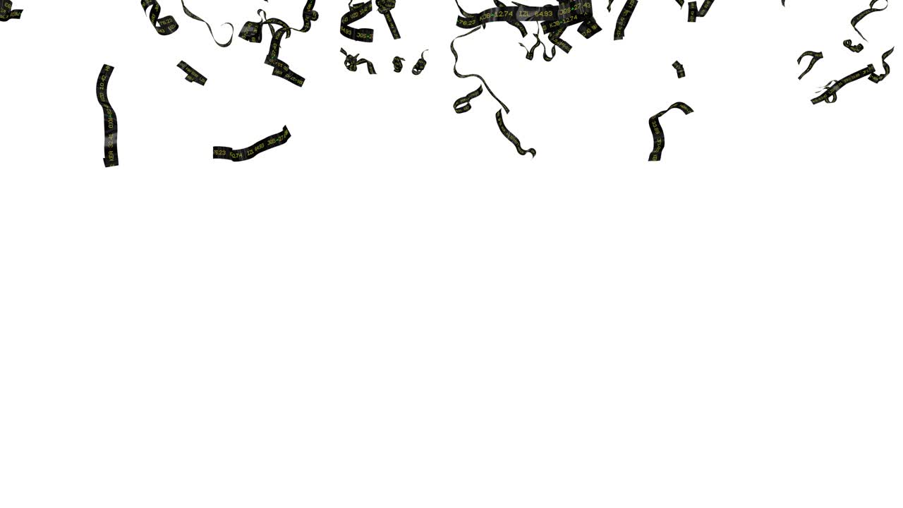 주식 티커 테이프 떨어지는 통화 시장 벽 st 퍼레이드 축하 4k