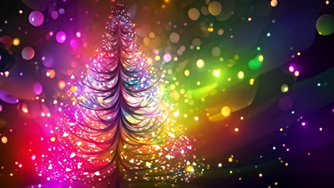 a festive christmas tree with vibrant colors