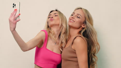 two young women taking a selfie