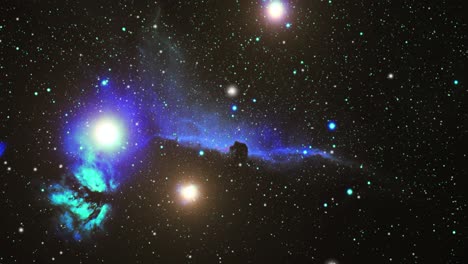 universo lleno de nubes de nebulosas y estrellas