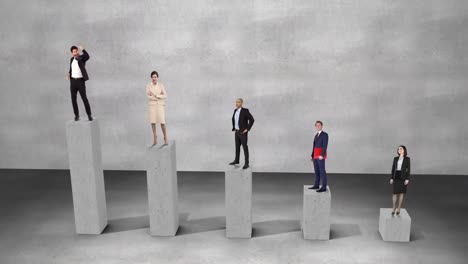 Composite-video-of-business-people-on-podium