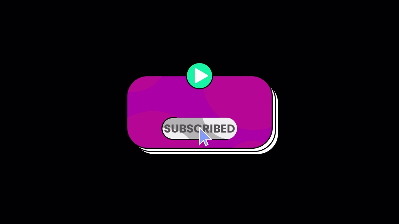 Animated Subscribe Button with Mouse Click and Notification Bell