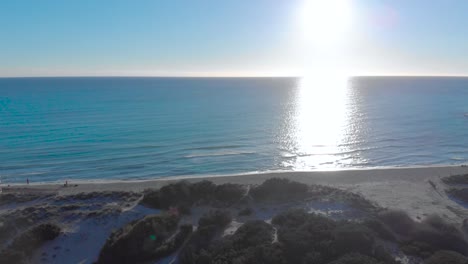 beautiful beach scene with ocean and sky