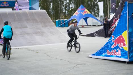 bmx rider performing aerial tricks