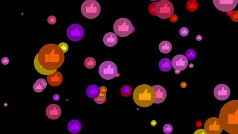 la animación de emoji sonrientes. las redes sociales son como. icono encantador y feliz para las cuentas en pantalla verde.