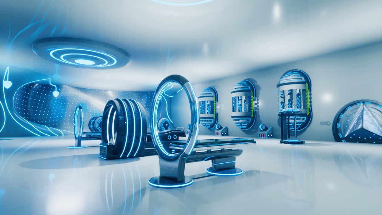 Futuristic interior design with cutting edge technology in a sleek environment