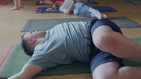 Yoga class relaxation