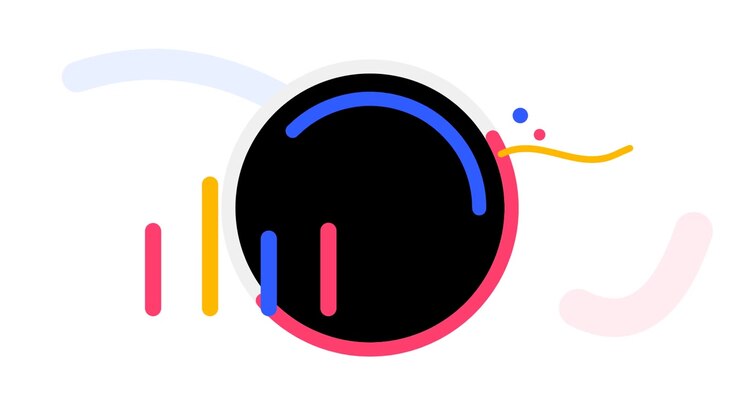 Abstract Motion Graphic with Expanding Colorful Lines and Central Circle