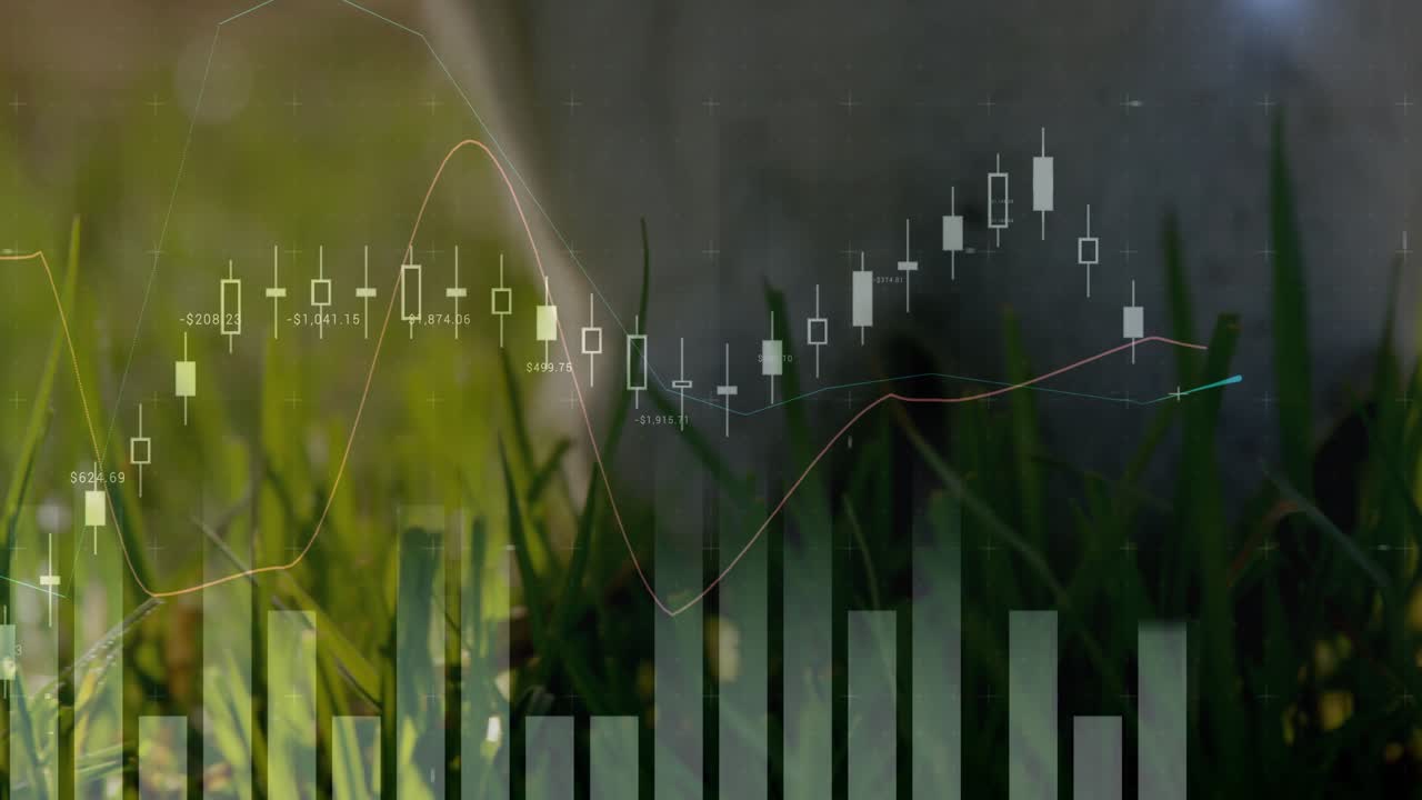 Veterinarian entering with gloved hoof trimmer while sheep grazing and chart animating farm growth