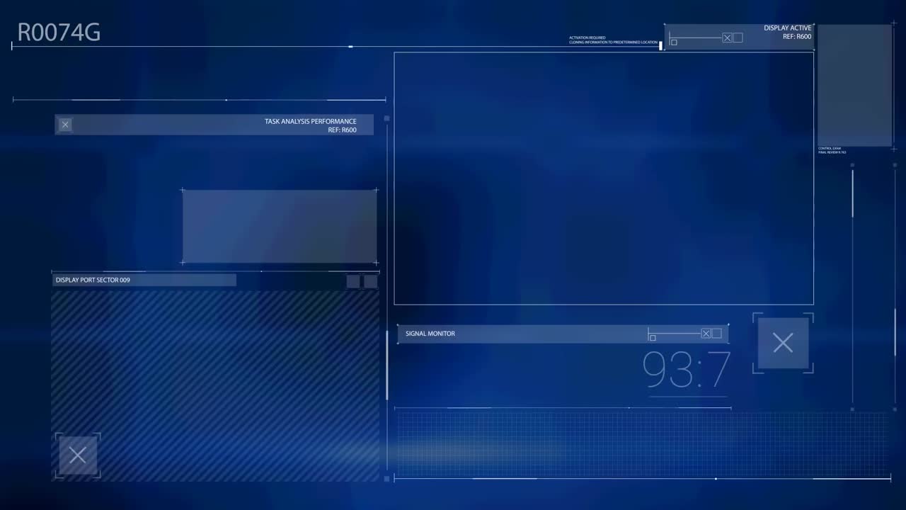 Animation of data processing over digital screen