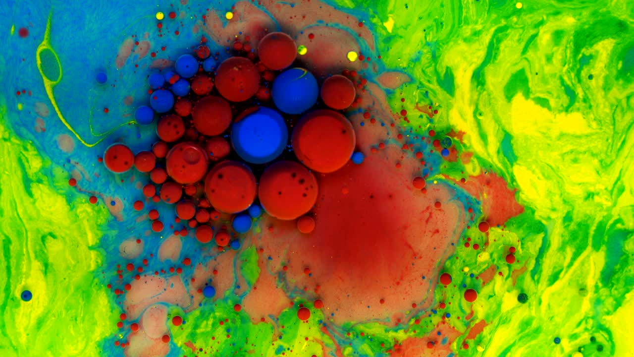 4k fondo de burbujas de aceite líquido abstracto