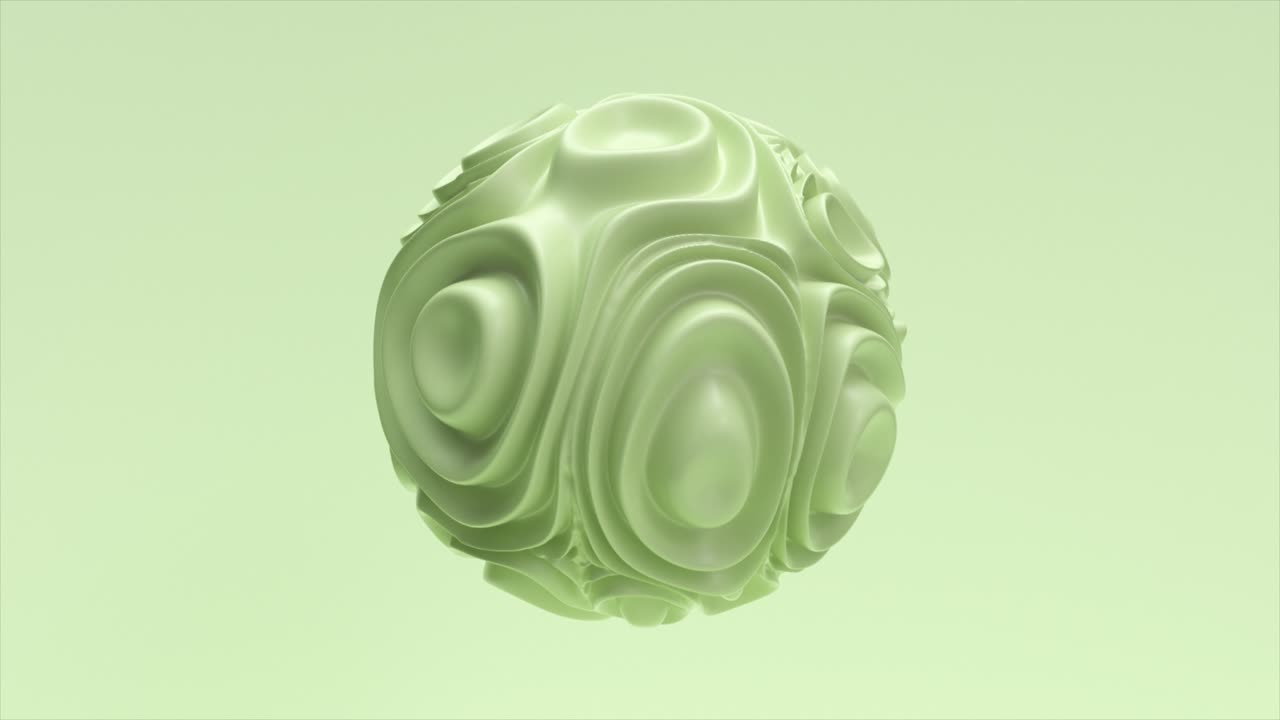 esfera 3d abstracta de color verde claro