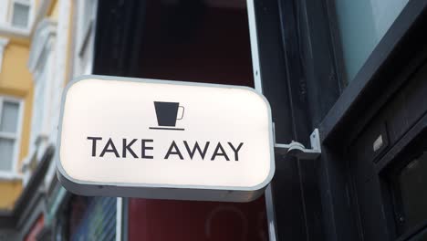 take away coffee shop sign