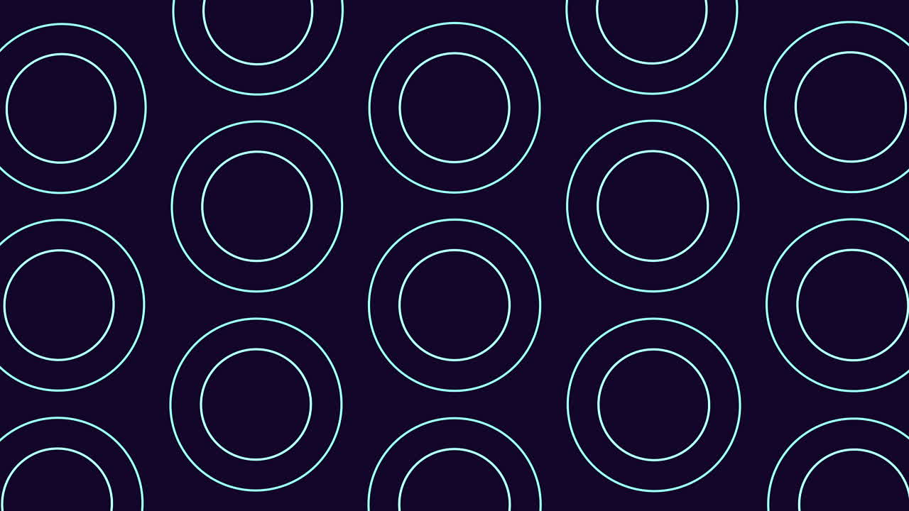 Circular pattern of white circles connected by blue lines