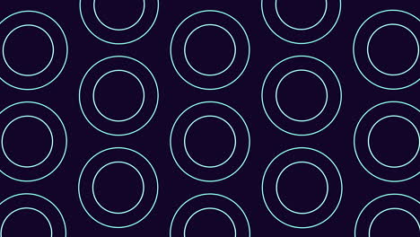 Circular pattern of white circles connected by blue lines