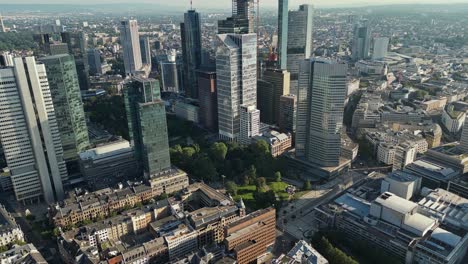 frankfurt city, hesse in germany and its impressive skyscrapers