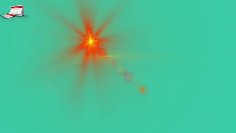 animation of light spots on green background