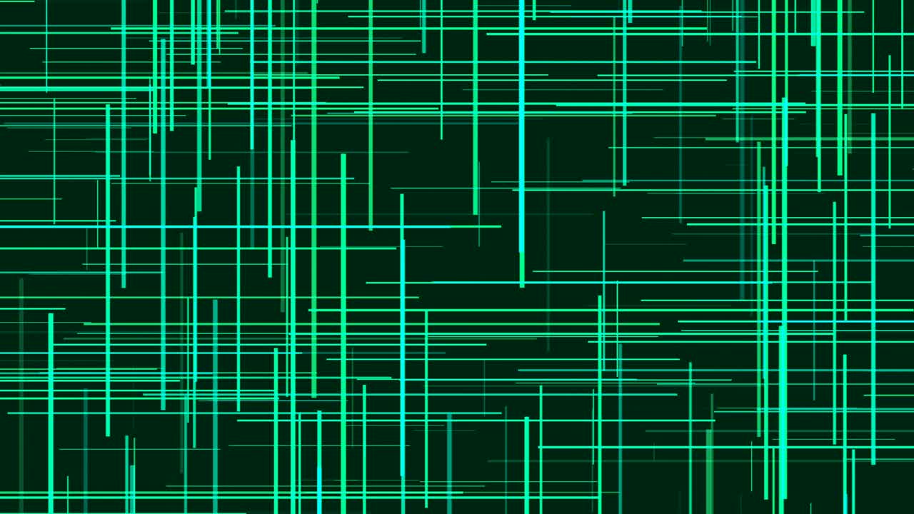 Moving green stripes of different size