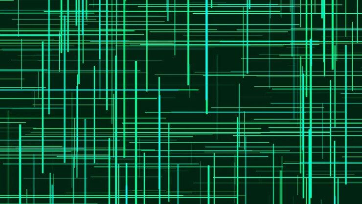 Moving green stripes of different size
