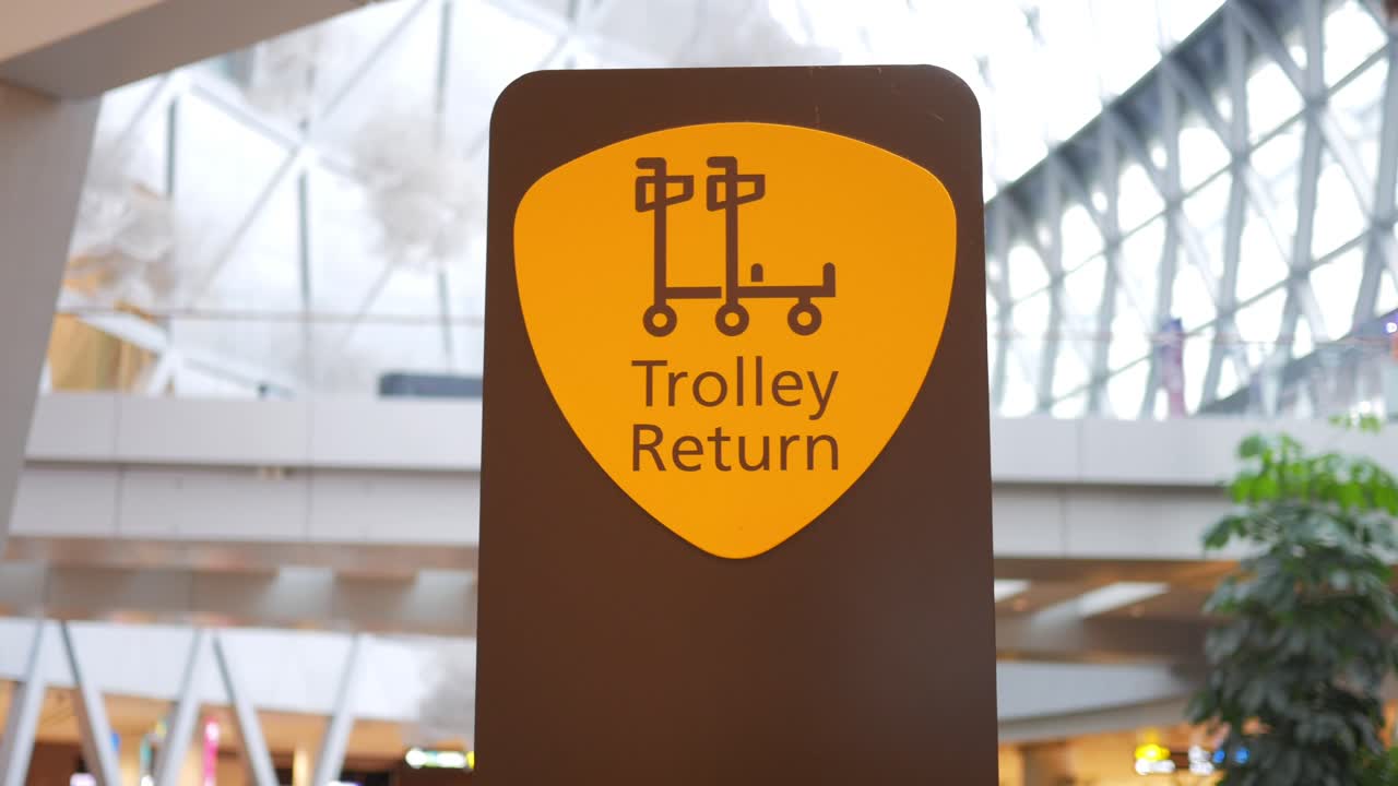 Airport Trolley Return Sign
