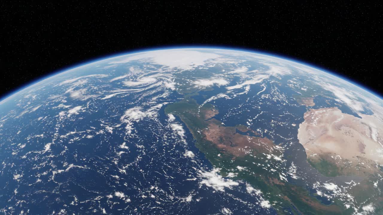 Stunning View of Earth from Space: A Breathtaking Perspective Capturing the Dynamic Beauty of Our Planet's Surface and Atmosphere