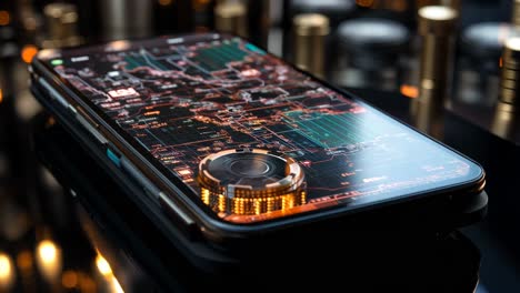 smartphone showcasing a detailed crypto interface design