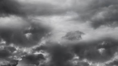 thunderstorm and lightning strike in dark clouds