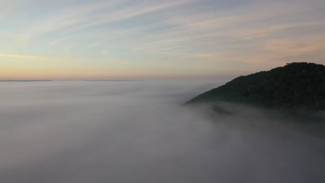 misty mountain sunrise