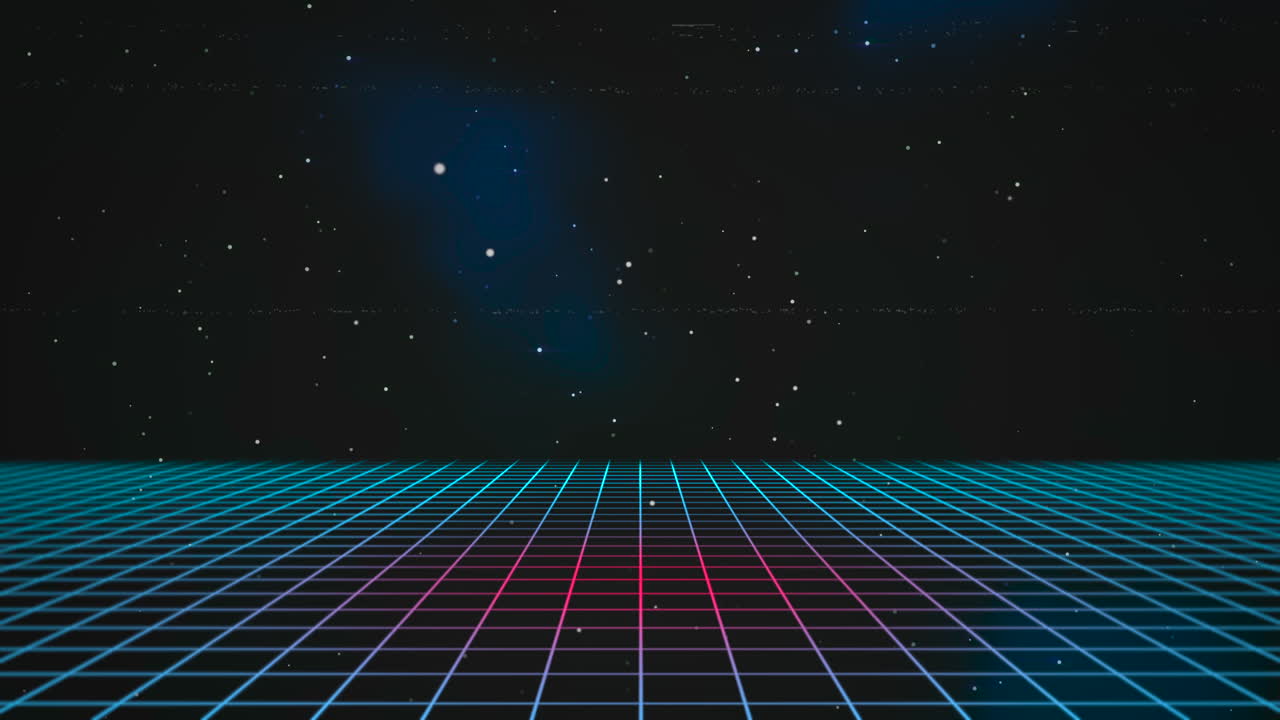 Motion retro blue lines in space with abstract background 7