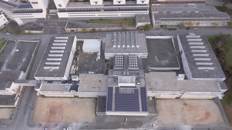 faculty building for science and technology and civil engineering department - university of coimbra in portugal - ascending drone