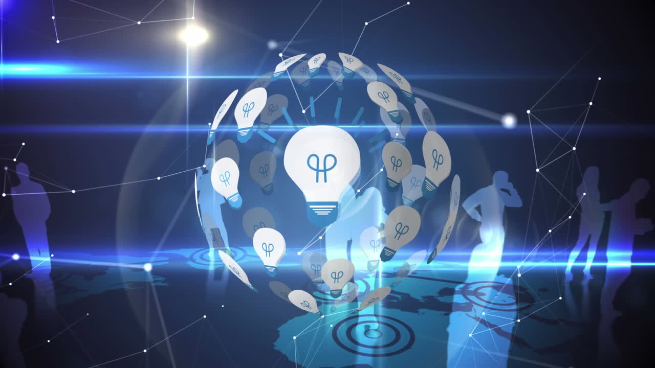 사업가 들 의 전구 와 실루 ⁇