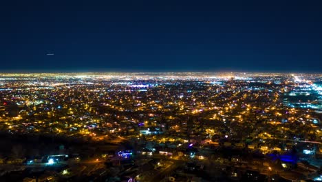 night time aerial hyper lapse of the suburbs