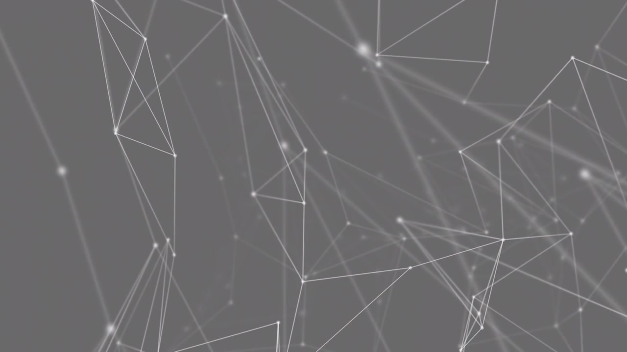 Animation of network of connections over dark background