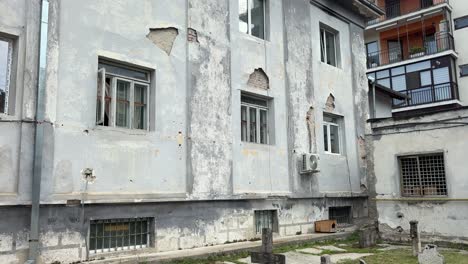 courtyard tombs in the communist prison of sibiu, romania