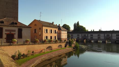 ponts couverts de strasbourg bridge in la petite france with historical landmark barrage vauban