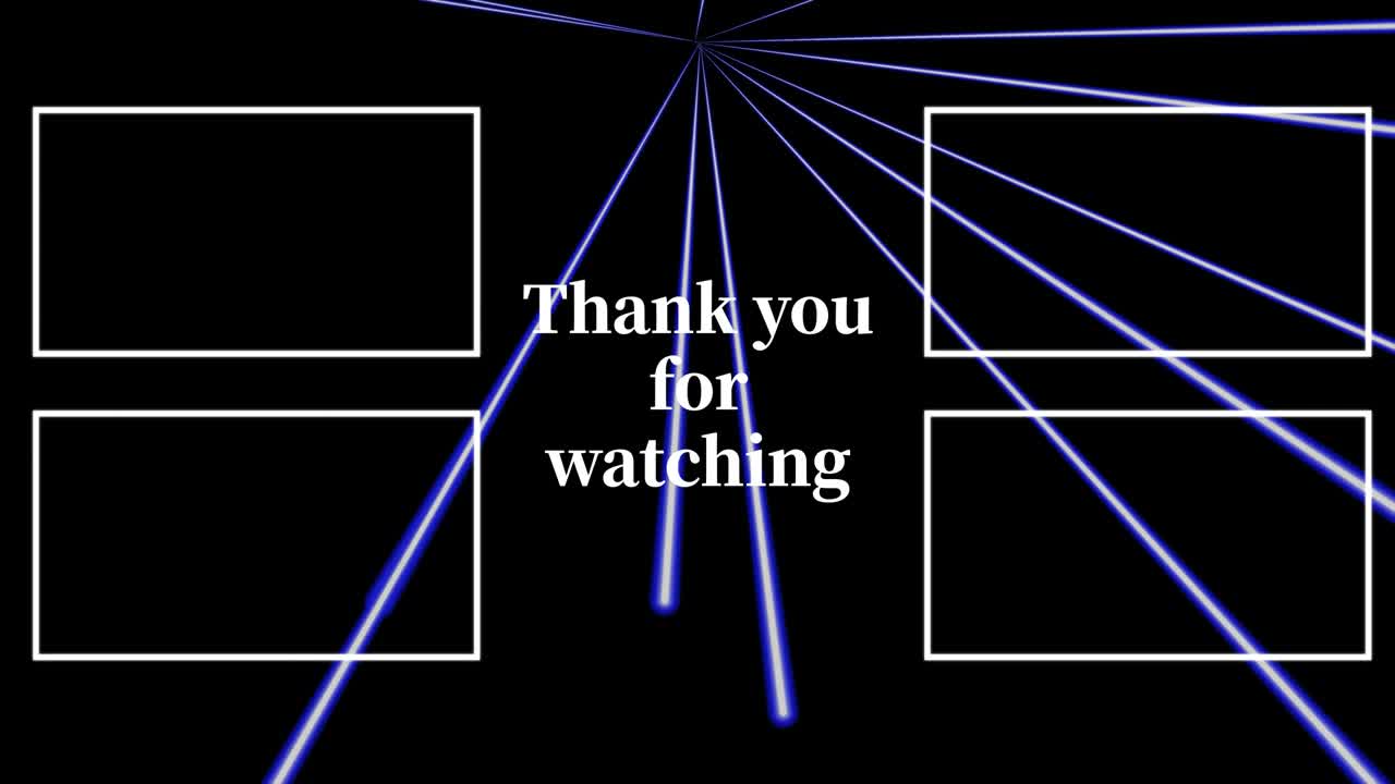 레이저 스테이지 세트  엔드 카드 엔딩 스크린 모션 그래픽