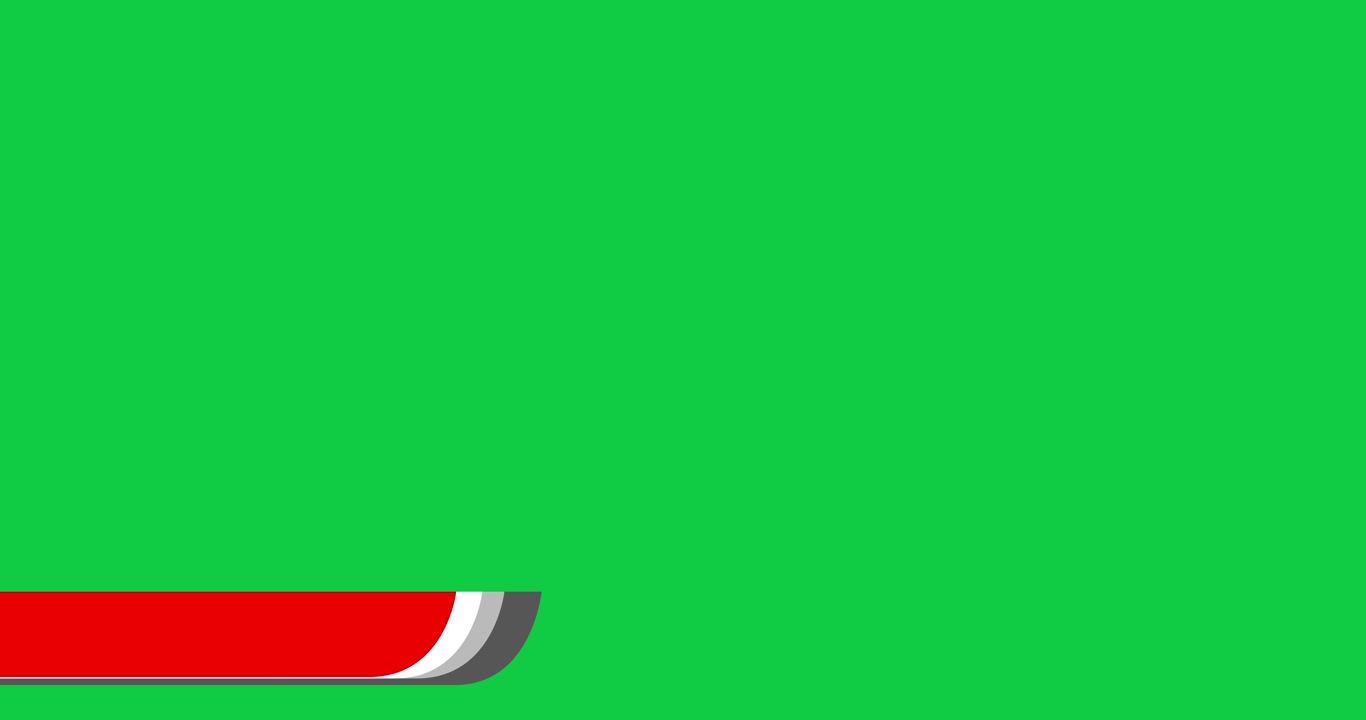 Lower thirds motion graphic elements with removal green screen background
