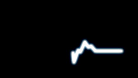 monitor de latidos cardíacos monitor de línea de ekg muestra el latido cardíaco, electrocardiograma de bucle sin problemas pantalla médica con un gráfico del ritmo cardíaco animación 4k