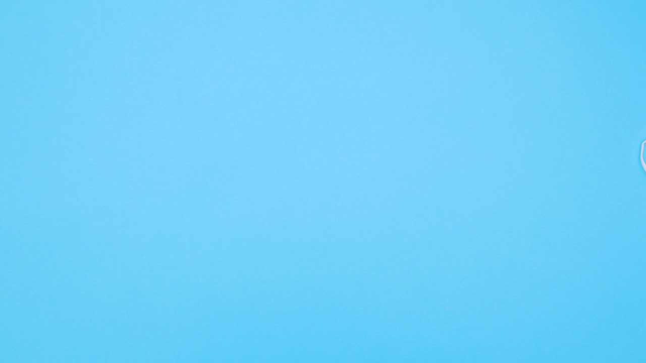 COvid-19 prevention appear and disappear from blue theme. Stop motion