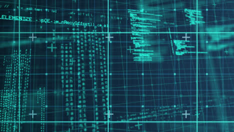 Animation of data processing over grid