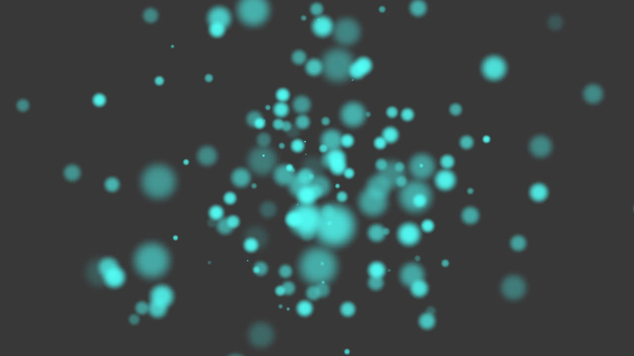 animación mosca resumen azul bokeh y partículas 4