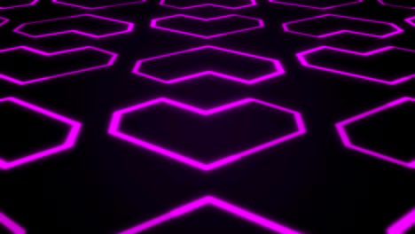 los fondos del corazón gráficos en movimiento con formas y partículas animadas del día de san valentín.