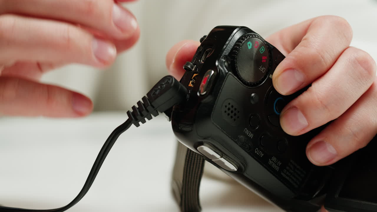 Connecting USB Cable to a Camera