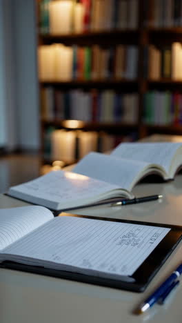 study session in a library