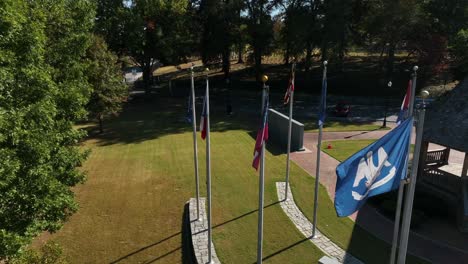 flags of confederate states at national cemetery