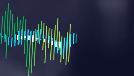 animación del procesamiento de datos financieros sobre un fondo oscuro