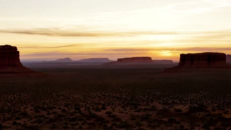 stunning sunset over a desert landscape