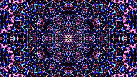 hermoso caleidoscopio abstracto que brilla, una luz radiante que regula los movimientos sutiles